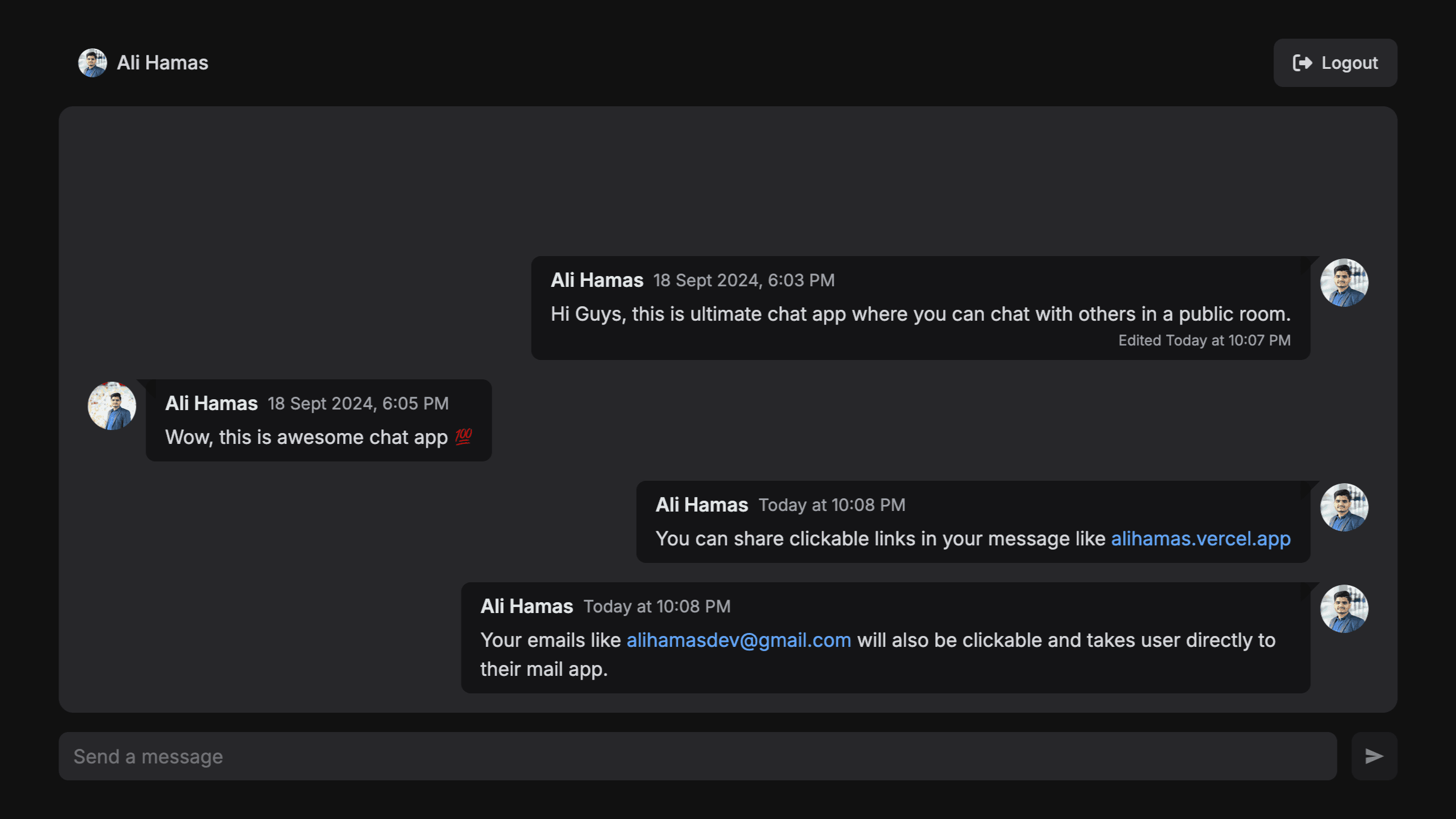 Chaty - Public Chat Room